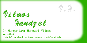 vilmos handzel business card